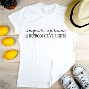 Funny Cute womens short sleeve tee- made to order- pro choice